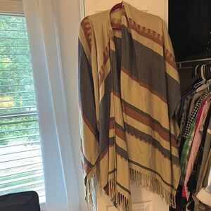 Avia Beige and Magenta Shawl